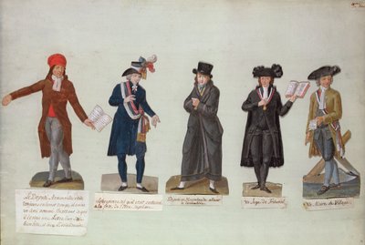 Député Armonville, Robespierre et des officiels de la période de la Révolution française - P. A. and J.B. Lesueur